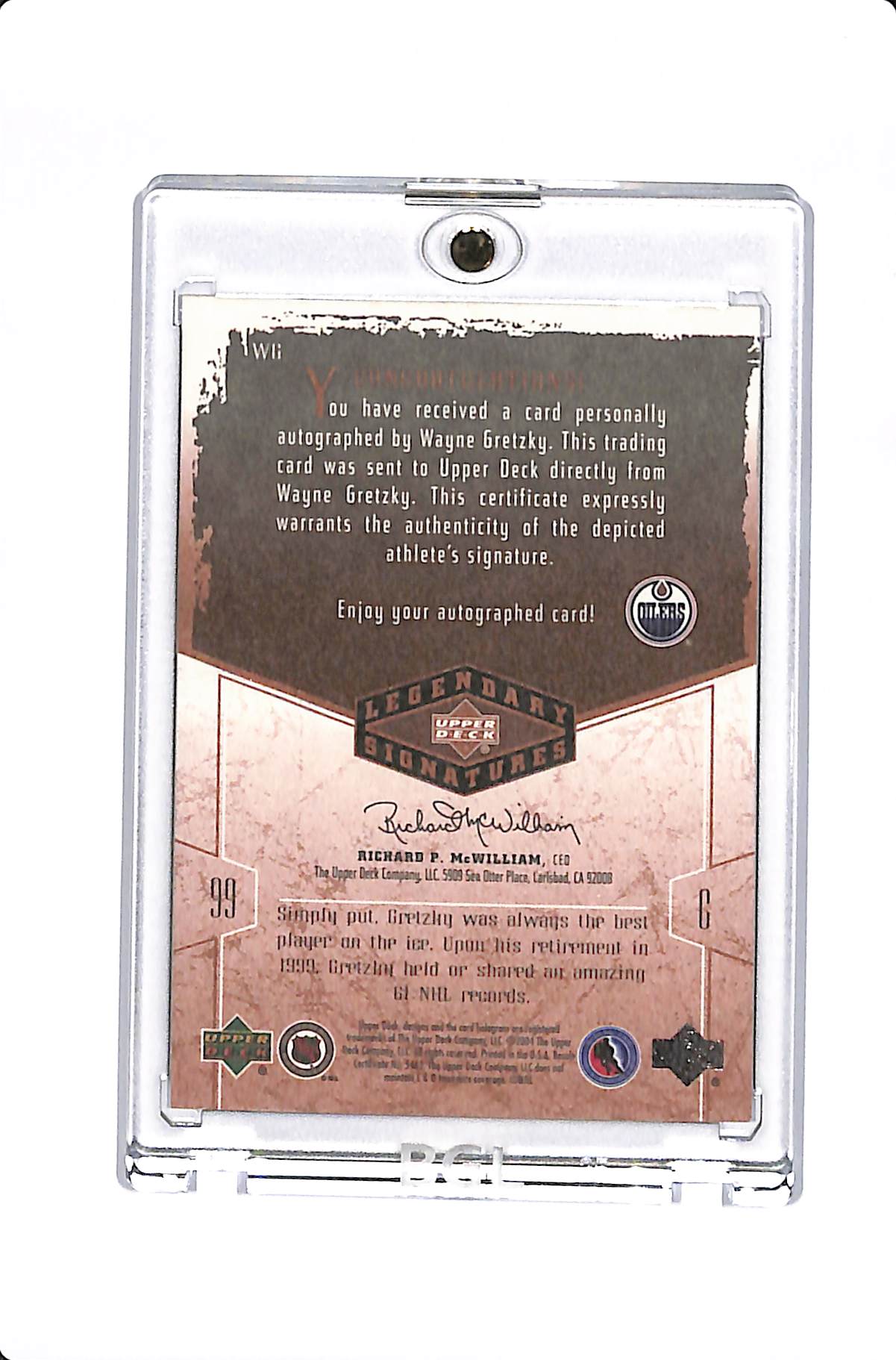 2004 UPPER DECK WAYNE GRETZKY LEGENDARY SIGNATURES #WG