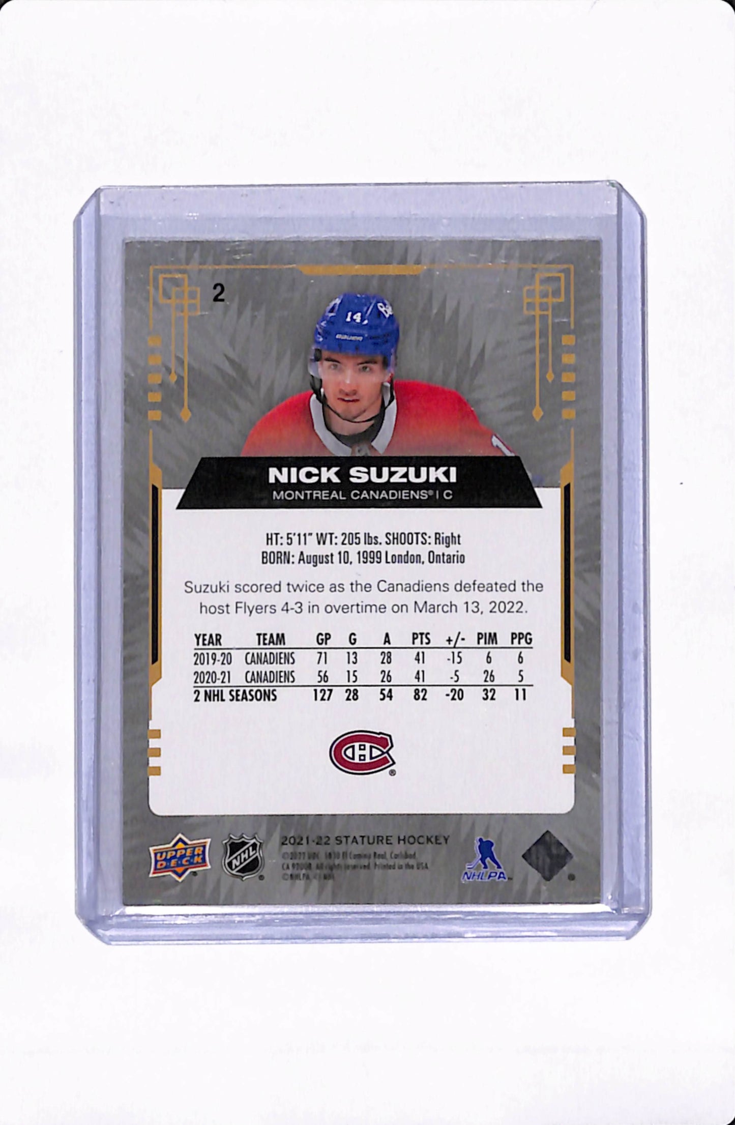2021-22 STATURE NICK SUZUKI BLACK /15