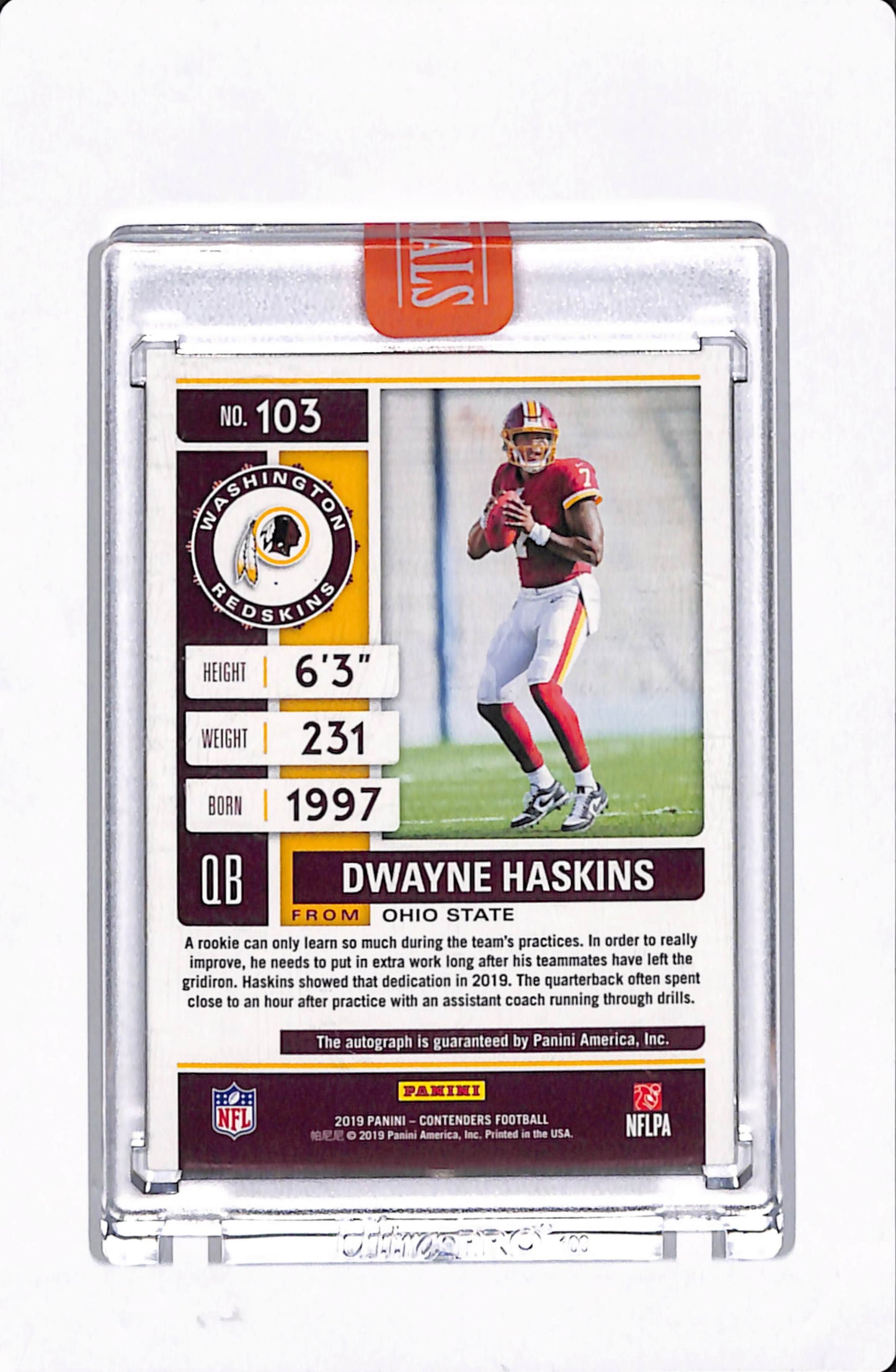 2019 CONTENDERS DWAYNE HASKINS ROOKIE TICKET AUTO
