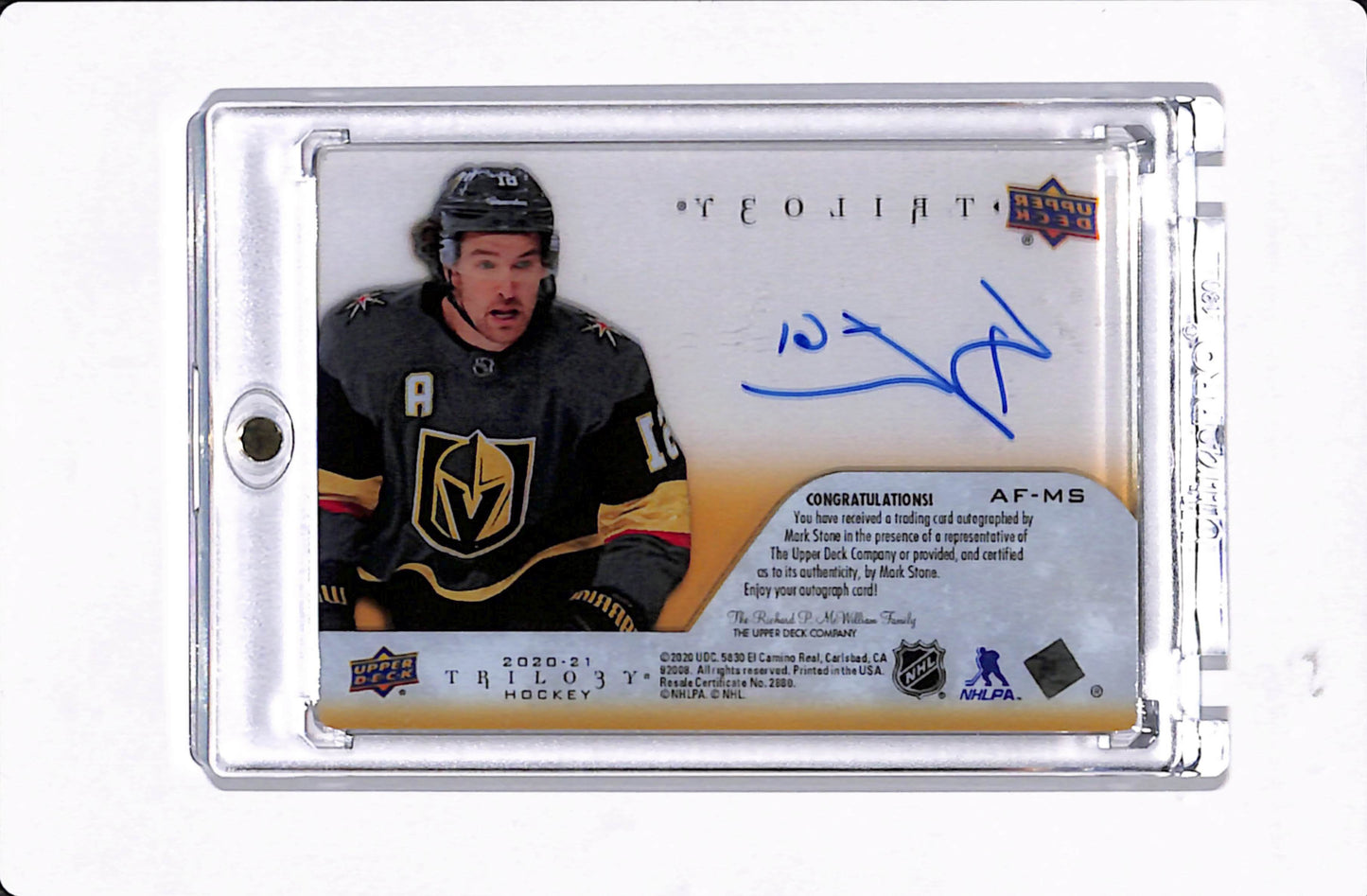 2020 TRILOGY HOCKEY MARK STONE AUTO FOCUS