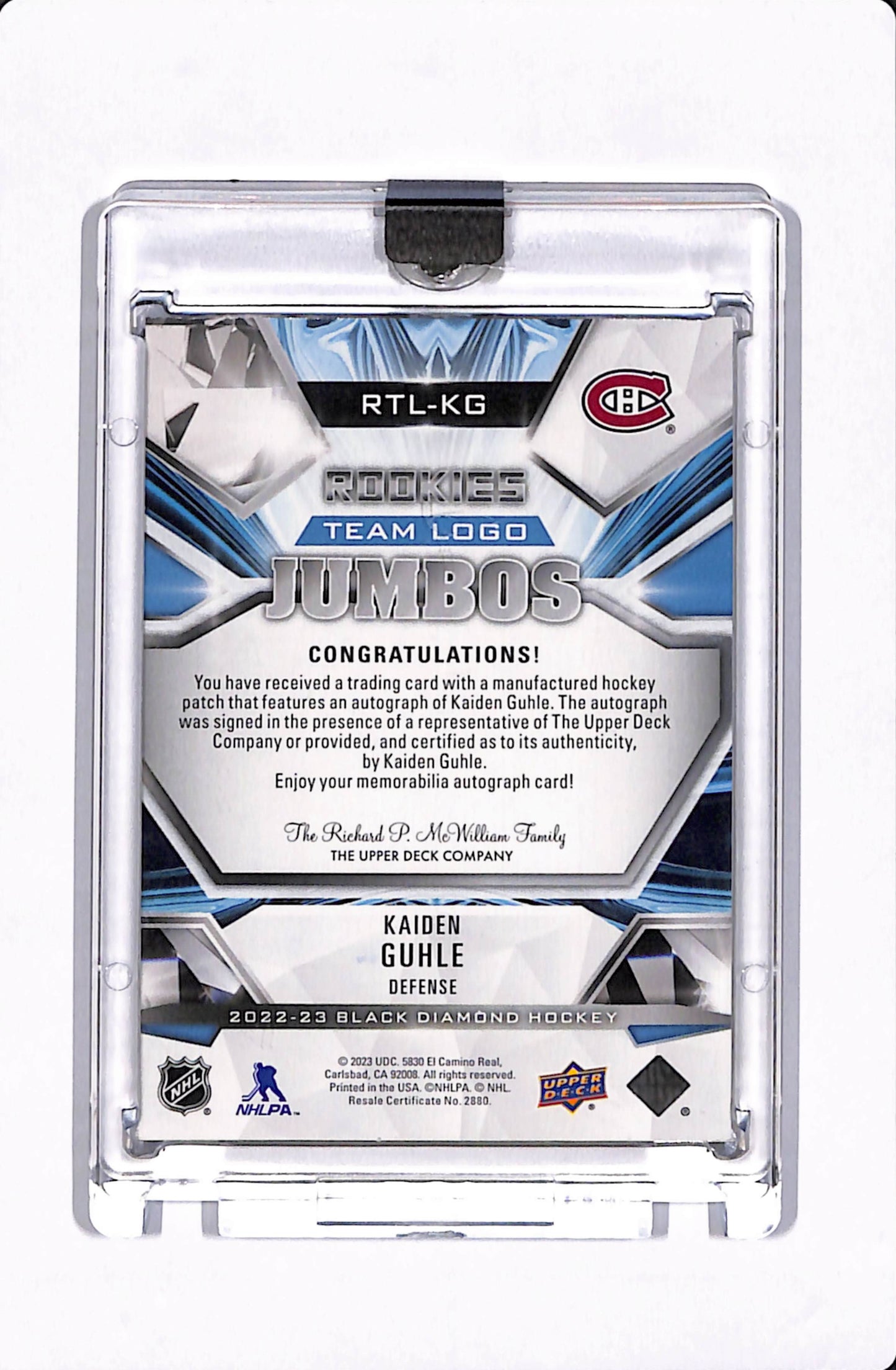 2023 KAIDEN GUHLE TEAM LOGO JUMBOS /25