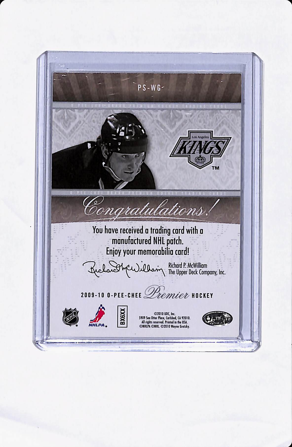 2009-10 O-PEE-CHEE PREMIER STITCHINGS WAYNE GRETZKY #/199 "LOU MARSH AWARD"