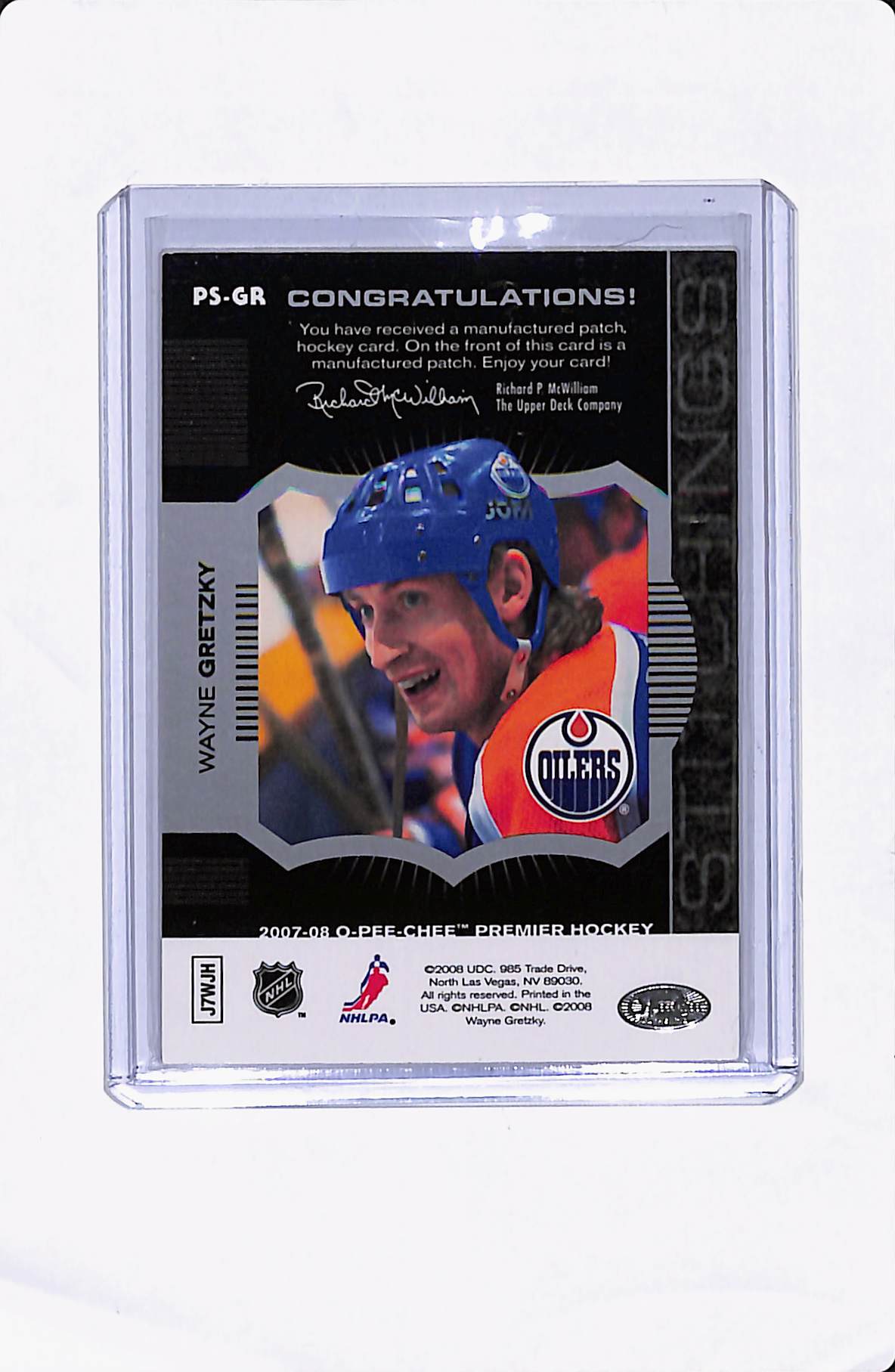 2009-10 O-PEE-CHEE PREMIER STITCHINGS WAYNE GRETZKY #/199 "HART TROPHY WINNER"
