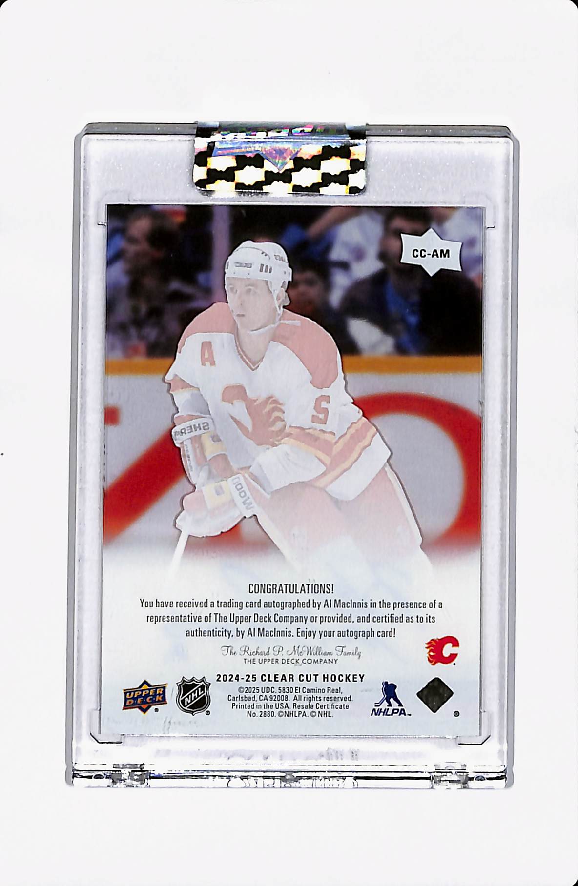 2024/25 UPPER DECK CLEAR CUT AL MACINNIS AUTOGRAPH