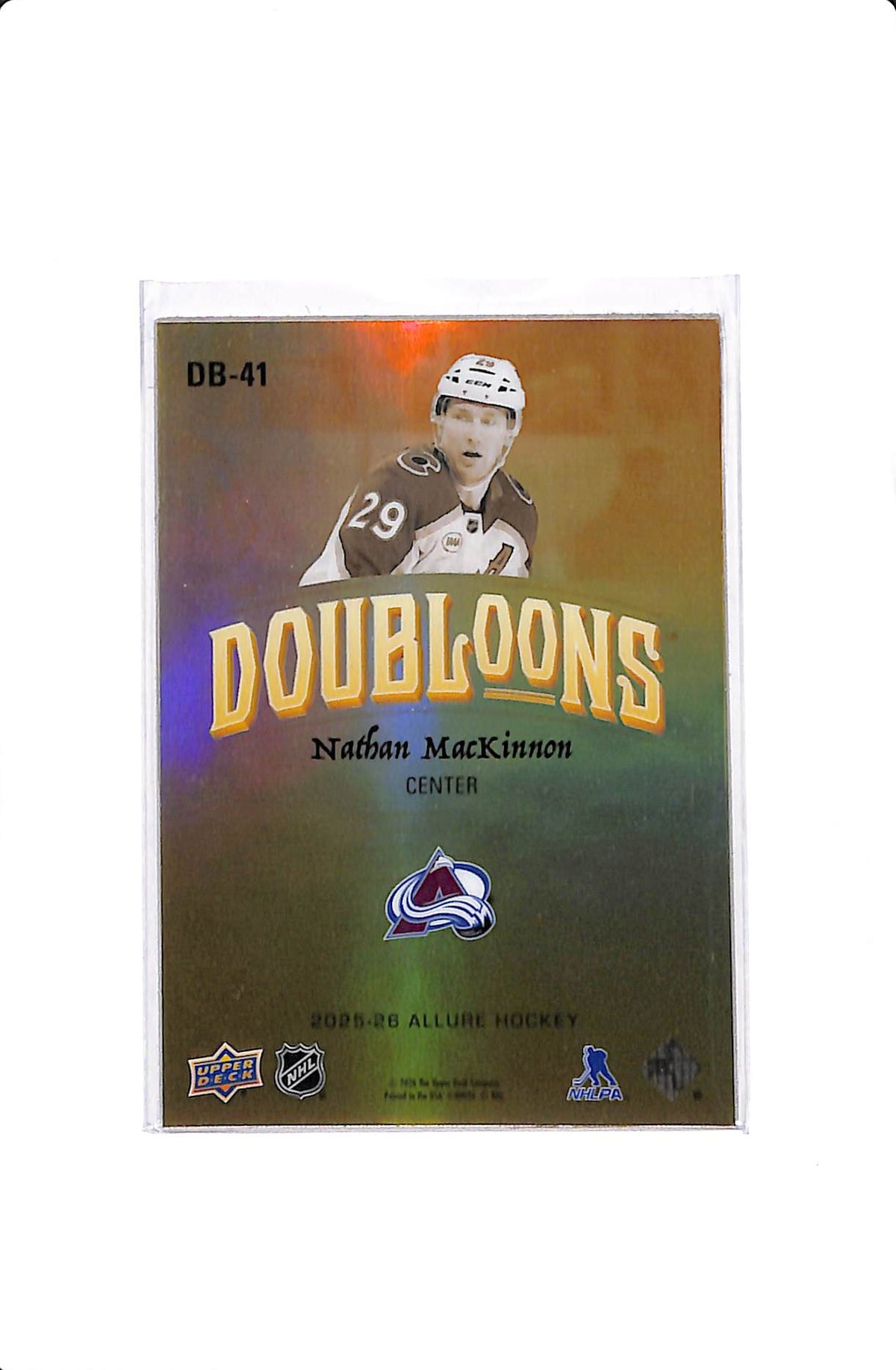 2025-26 UPPER DECK ALLURE NATHAN MACKINNON #DB-41 DOUBLOONS