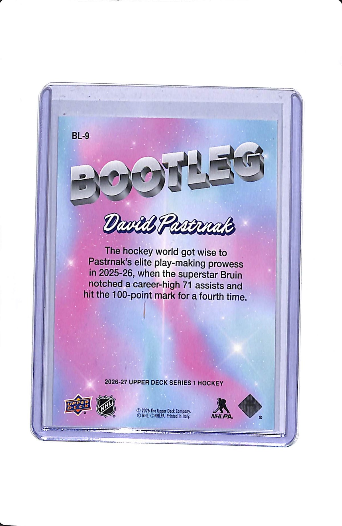 2026-27 UPPER DECK SERIES 1 DAVID PASTRNAK #BL-9 BOOTLEG SSP