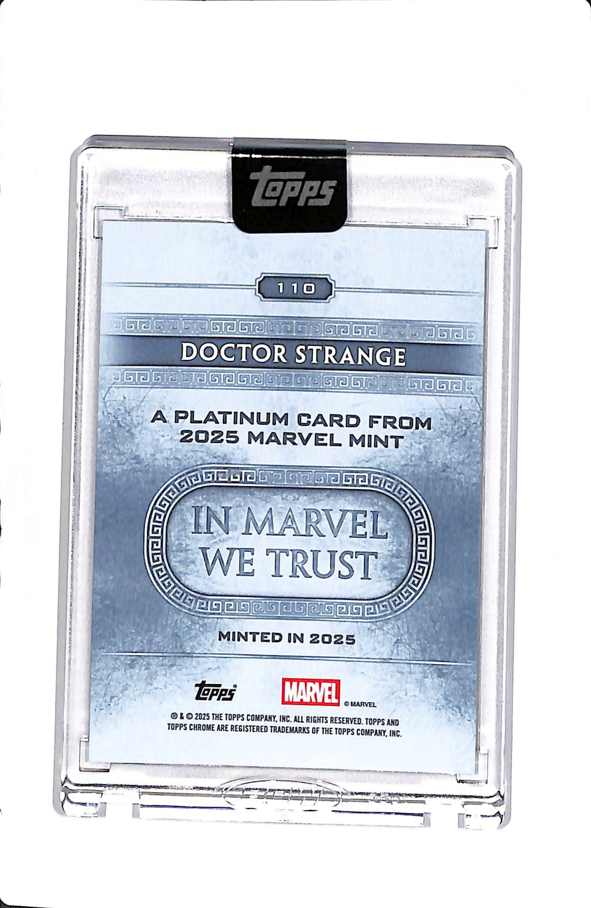 2025 TOPPS CHROME MARVEL MINT DOCTOR STRANGE PLATINUM MINTED /25