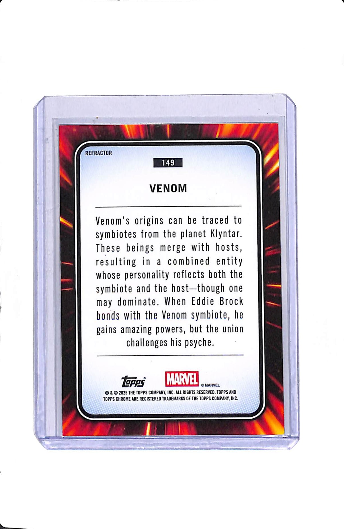2025 TOPPS CHROME VENOM REFRACTOR #149