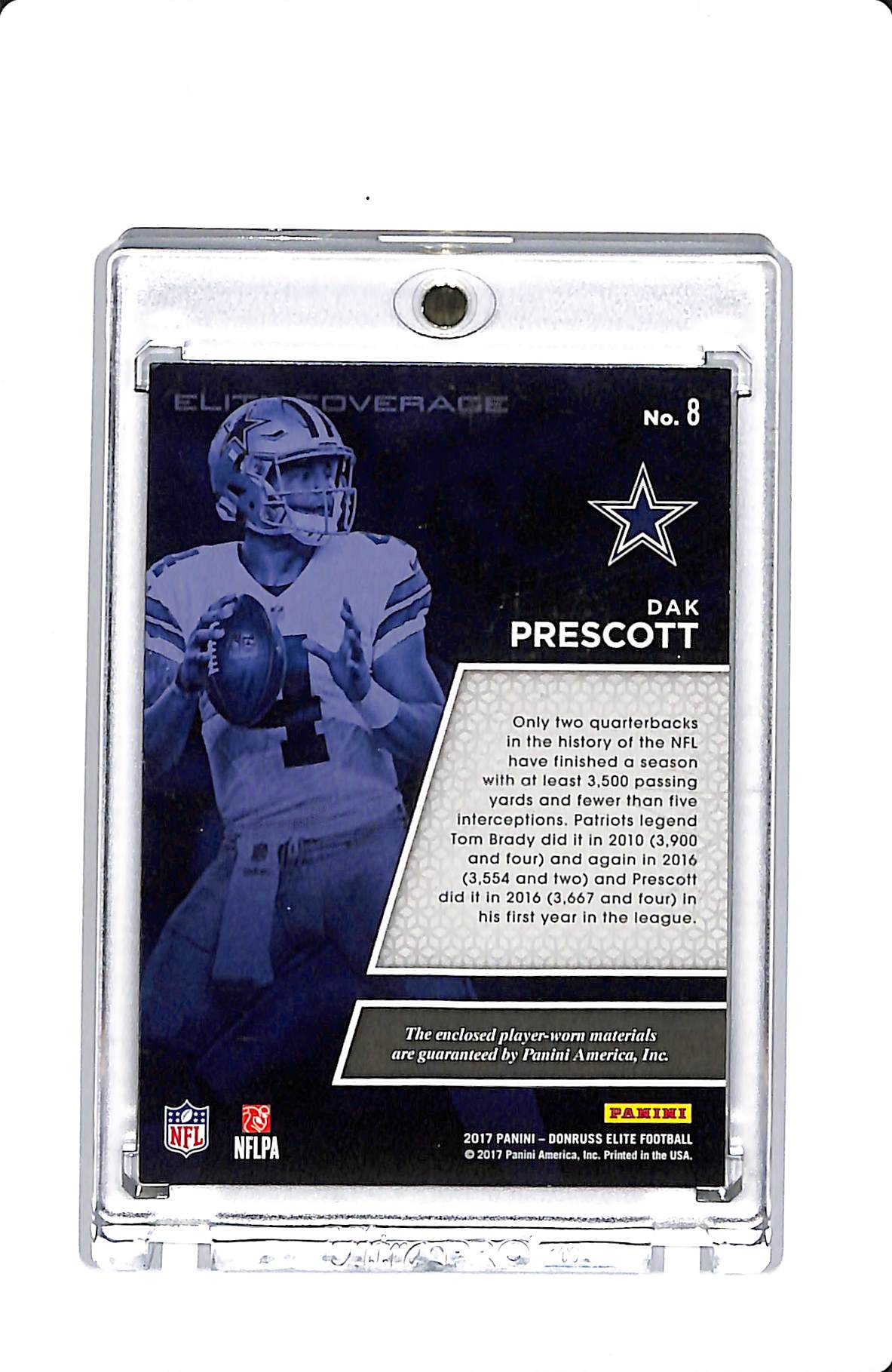 2017 PANINI DONRUSS ELITE ELITE COVERAGE DAK PRESCOTT DUAL PATCH 10/49