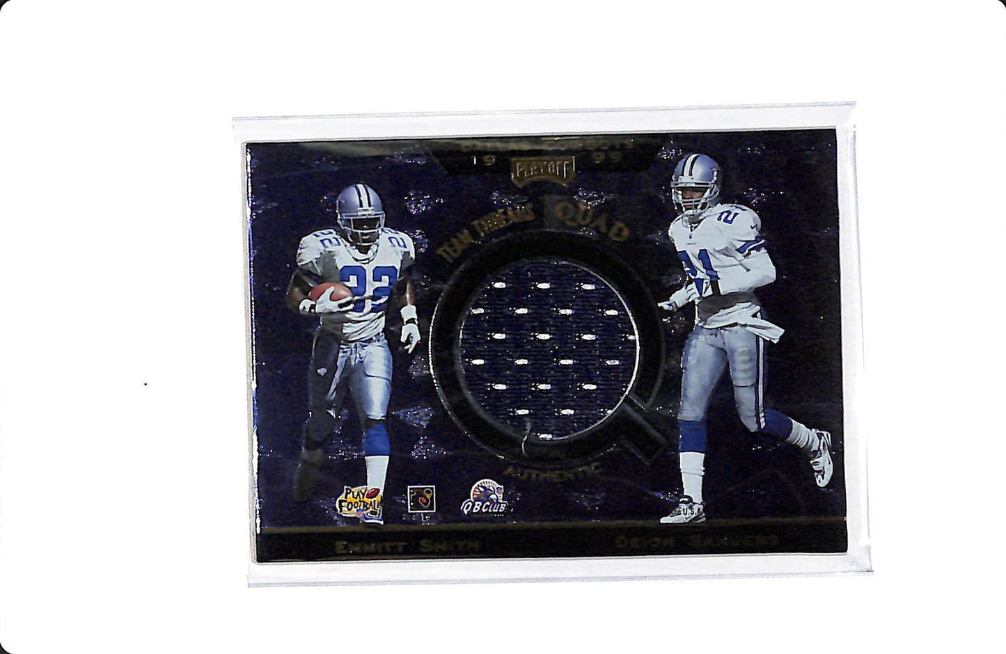 1999 PLAYOFF TEAM THREADS QUAD TROY AIKMAN/MICHAEL IRVIN/EMMITT SMITH/DEION SANDERS PATCH