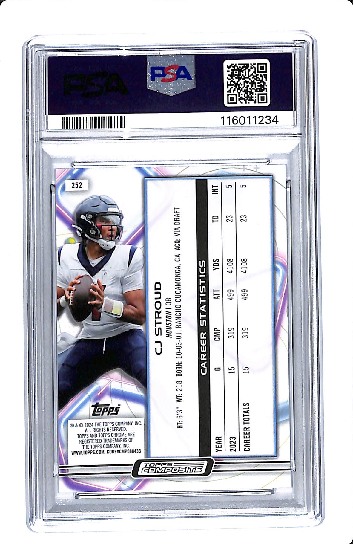 2023 TOPPS COMPOSITE CJ STROUD NUCLEUS PSA 10