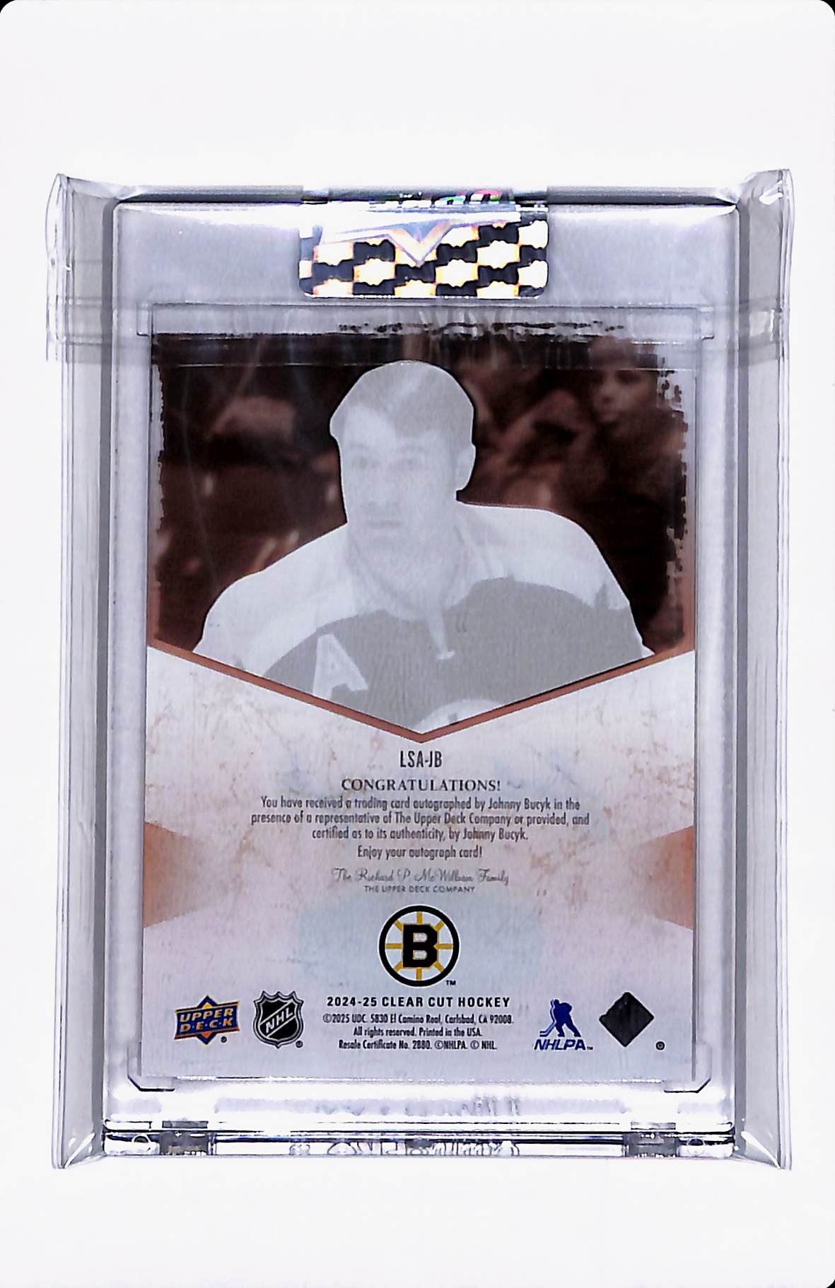 2024-25 CLEAR CUT JOHNNY BUCYK AUTO