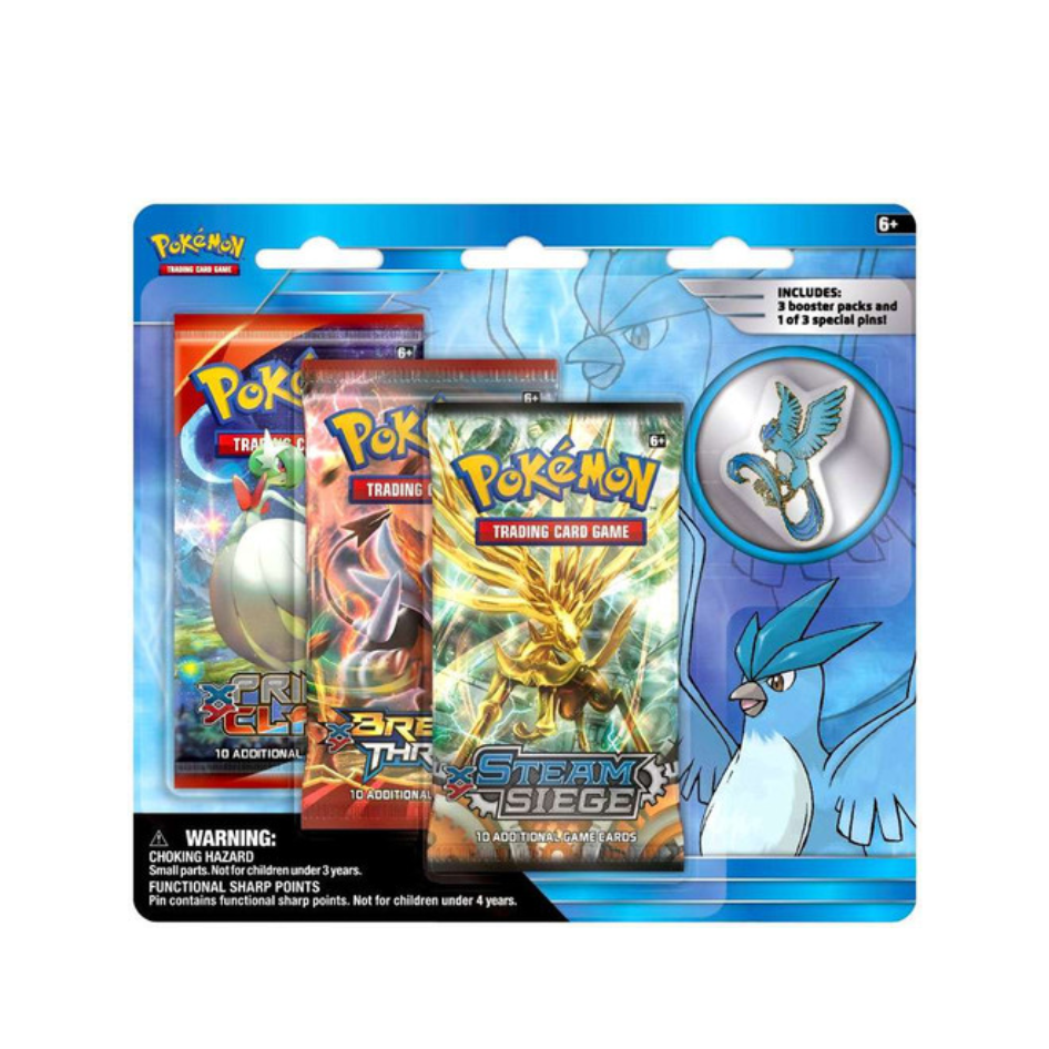 XY Steam Siege Collectible Pin 3 Pack Blister (Articuno Pin)
