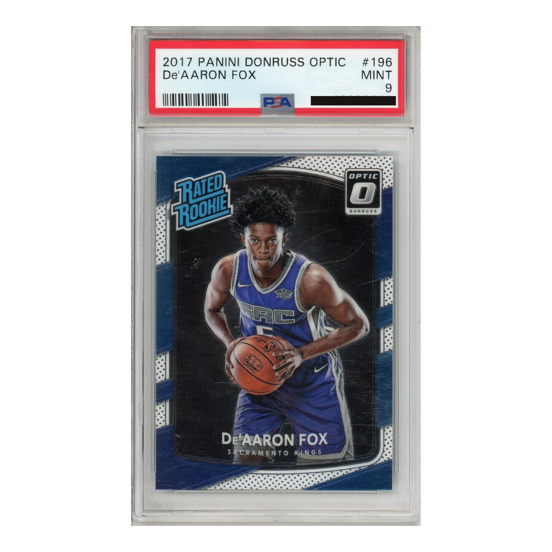 2017 PANINI DONRUSS OPTIC DE'AARON FOX RATED ROOKIE PSA 9