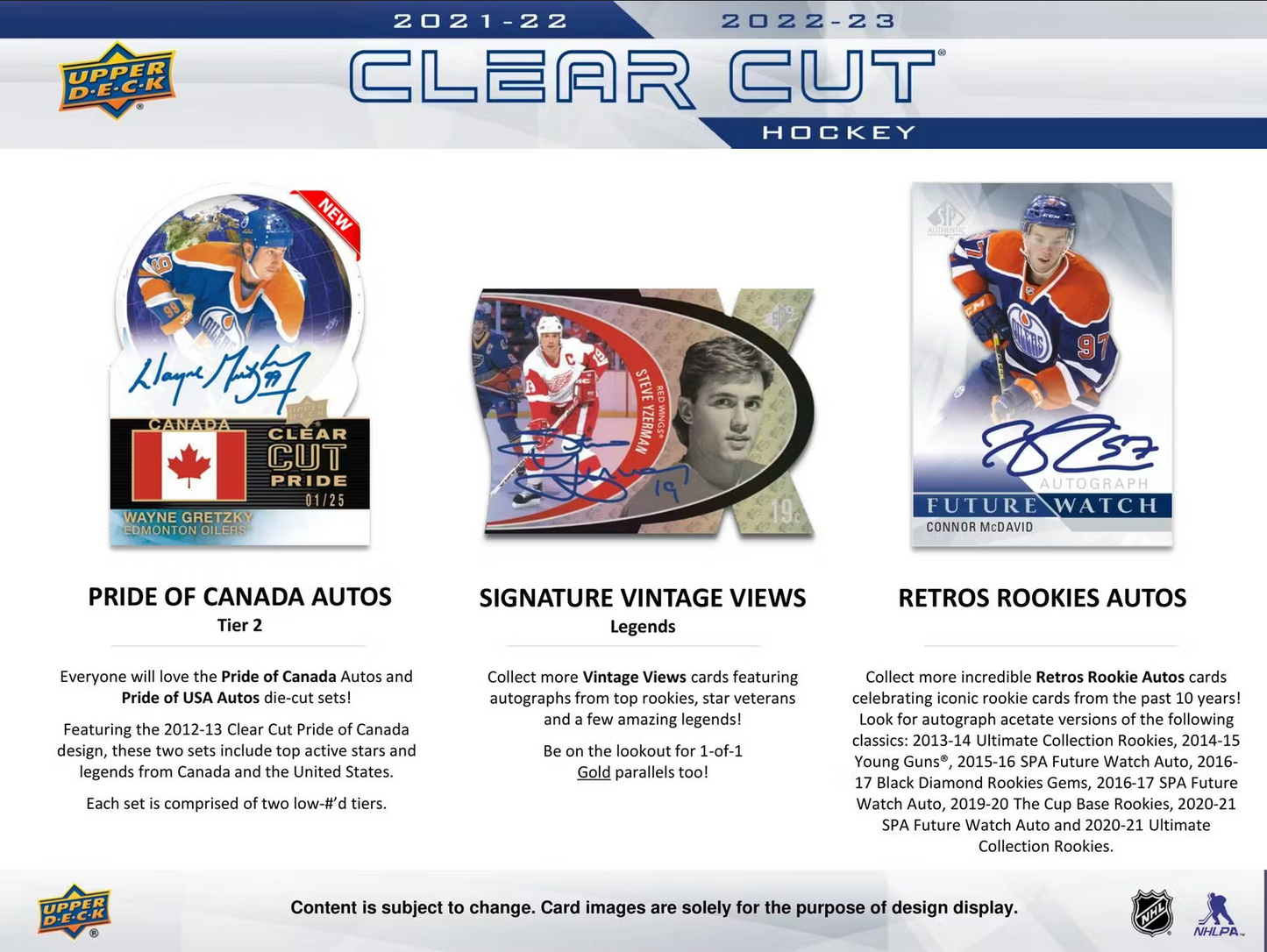 2022-23 Upper Deck Clear Cut Hockey Hobby Box