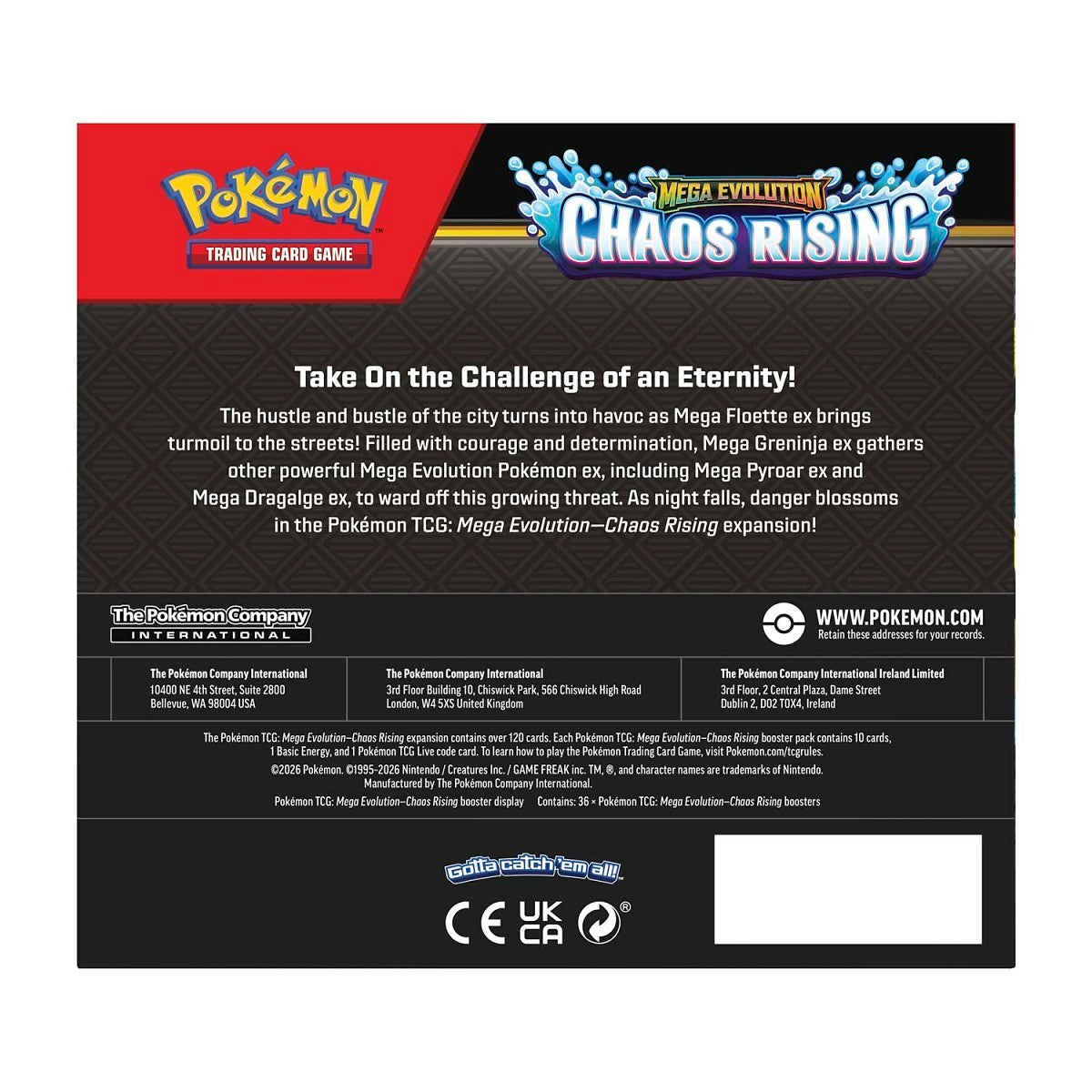 Pokémon TCG: Mega Evolution - Chaos Rising Booster Display Box (36 Packs)