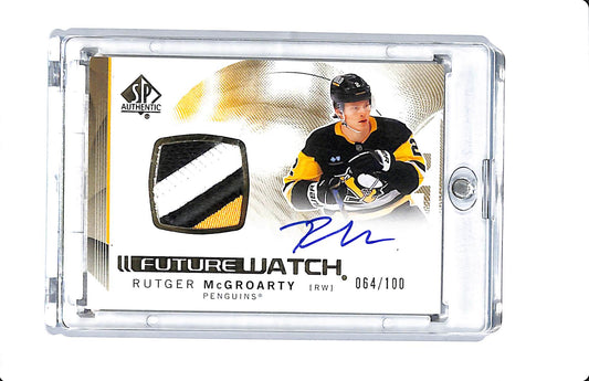 2024-25 UD SP AUTHENTIC RUTGER MCGROARTY FUTURE WATCH AUTO PATCH 064/100