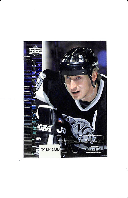 1999-00 UD GRETZKY PROFILES WAYNE GRETZKY QUANTUM SILVER 040/100 #GP4