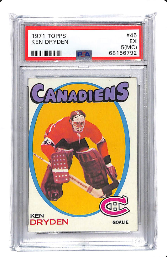 1971 TOPPS KEN DRYDEN #45 PSA 5 (MC)