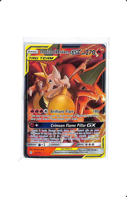 CHARIZARD & BRAIXEN GX COSMIC ECLIPSE ULTRA RARE 22/236