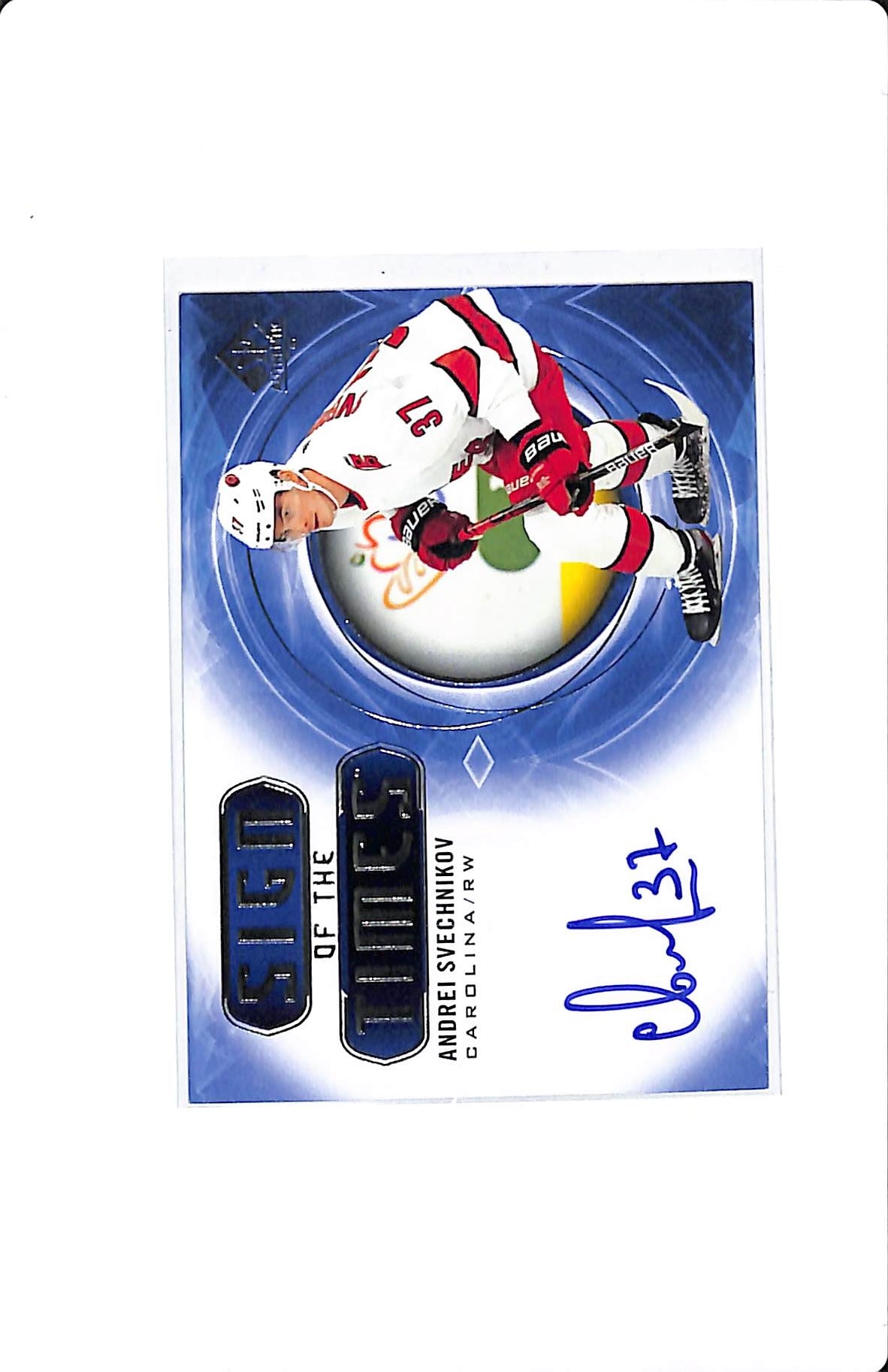 2020-21 UPPER DECK SP AUTHENTIC ANDREI SVECHNIKOV SIGN OF THE TIMES SOTT-AS