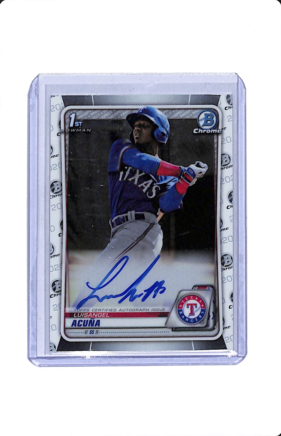 2020 BOWMAN CHROME LUISANGEL ACUNA 1ST PROSPECT AUTO