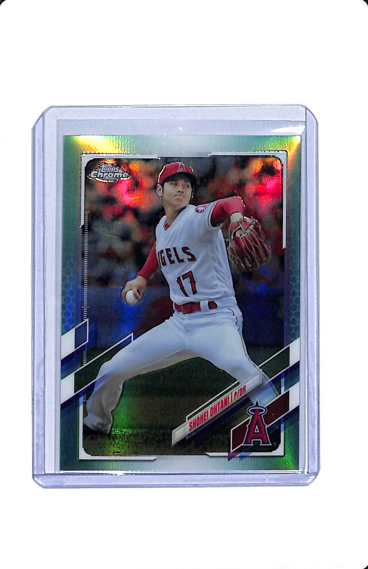 2021 TOPPS CHROME AQUA REFRACTOR SHOHEI OHTANI 198/199