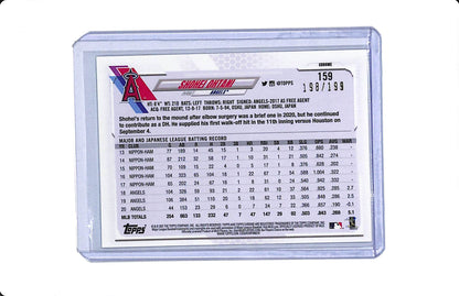 2021 TOPPS CHROME AQUA REFRACTOR SHOHEI OHTANI 198/199