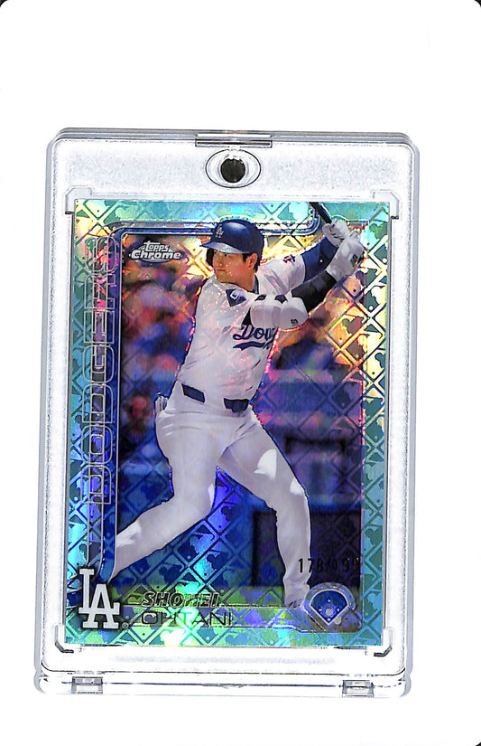 2025 TOPPS CHROME LOGOFRACTOR EDITION AQUA SHOHEI OHTANI 178/199