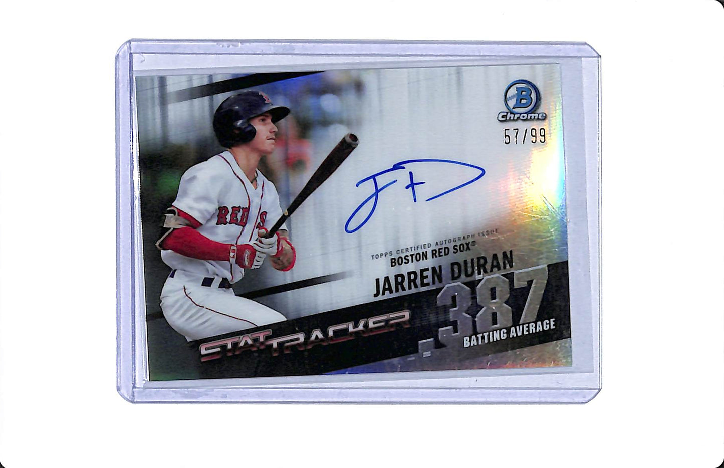 2020 BOWMAN CHROME STAT TRACKER JARREN DURAN AUTO 57/99