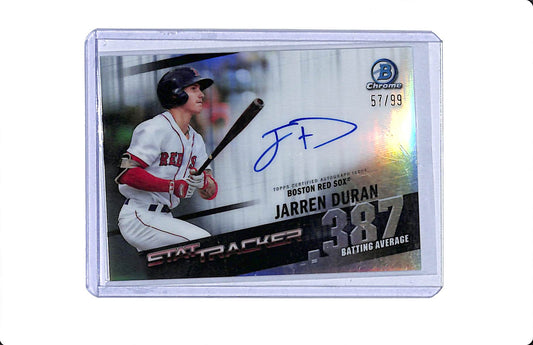 2020 BOWMAN CHROME STAT TRACKER JARREN DURAN AUTO 57/99