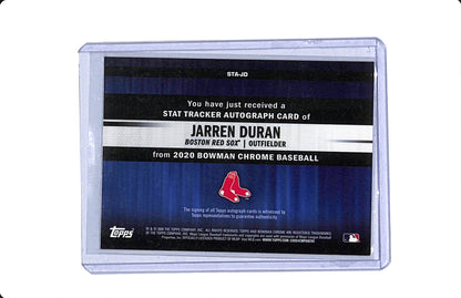 2020 BOWMAN CHROME STAT TRACKER JARREN DURAN AUTO 57/99