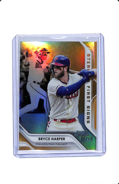 2020 BOWMAN STERLING FIRST SIGNS BRYCE HARPER 35/50