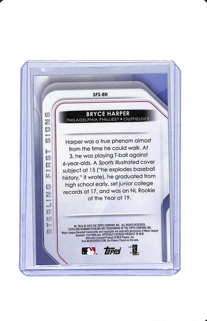 2020 BOWMAN STERLING FIRST SIGNS BRYCE HARPER 35/50