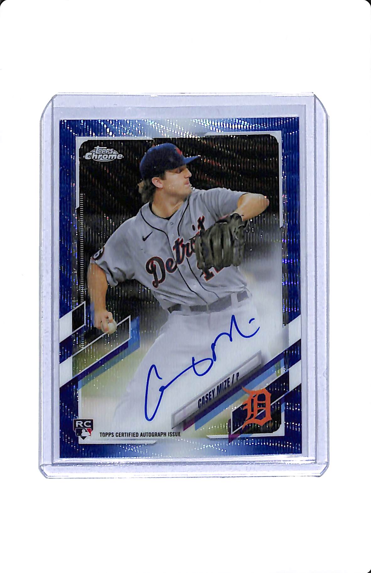 2021 TOPPS CHROME BLUE WAVE RC AUTO CASEY MIZE 118/150