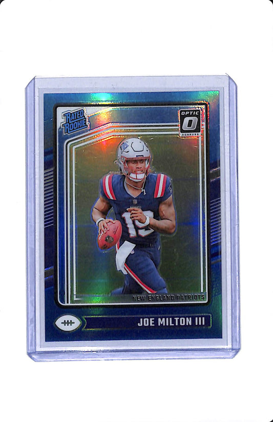 2024 PANINI DONRUSS OPTIC BLUE RATED ROOKIE JOE MILTON III 233/299