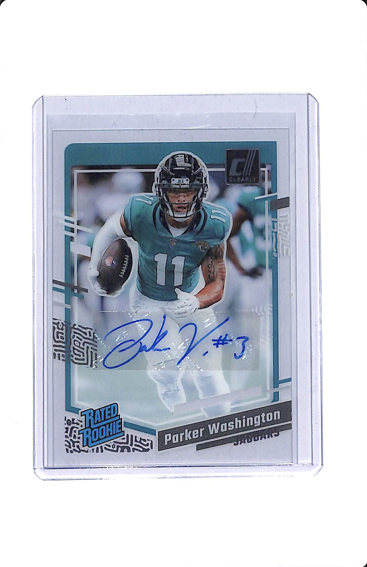 2023 PANINI CLEARLY DONRUSS PARKER WASHINGTON RATED ROOKIE AUTO