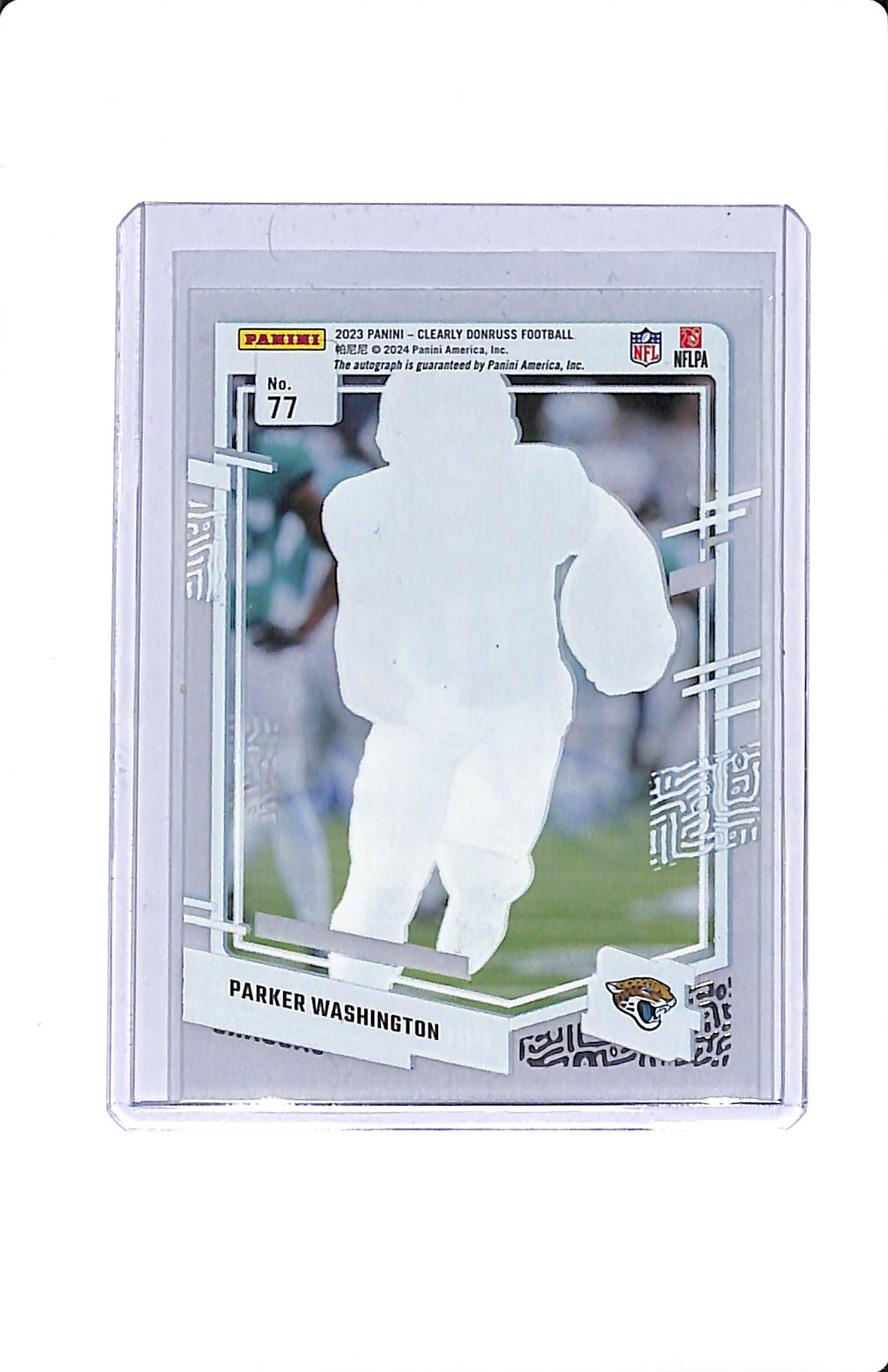 2023 PANINI CLEARLY DONRUSS PARKER WASHINGTON RATED ROOKIE AUTO