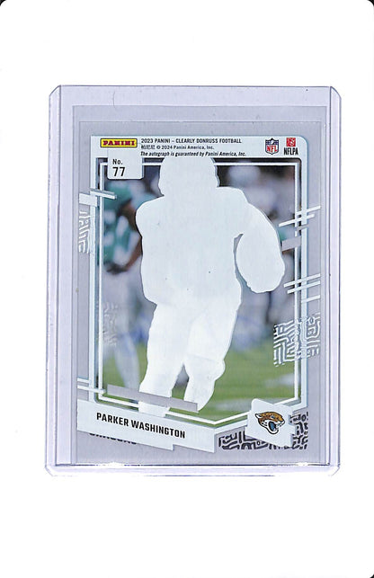 2023 PANINI CLEARLY DONRUSS PARKER WASHINGTON RATED ROOKIE AUTO