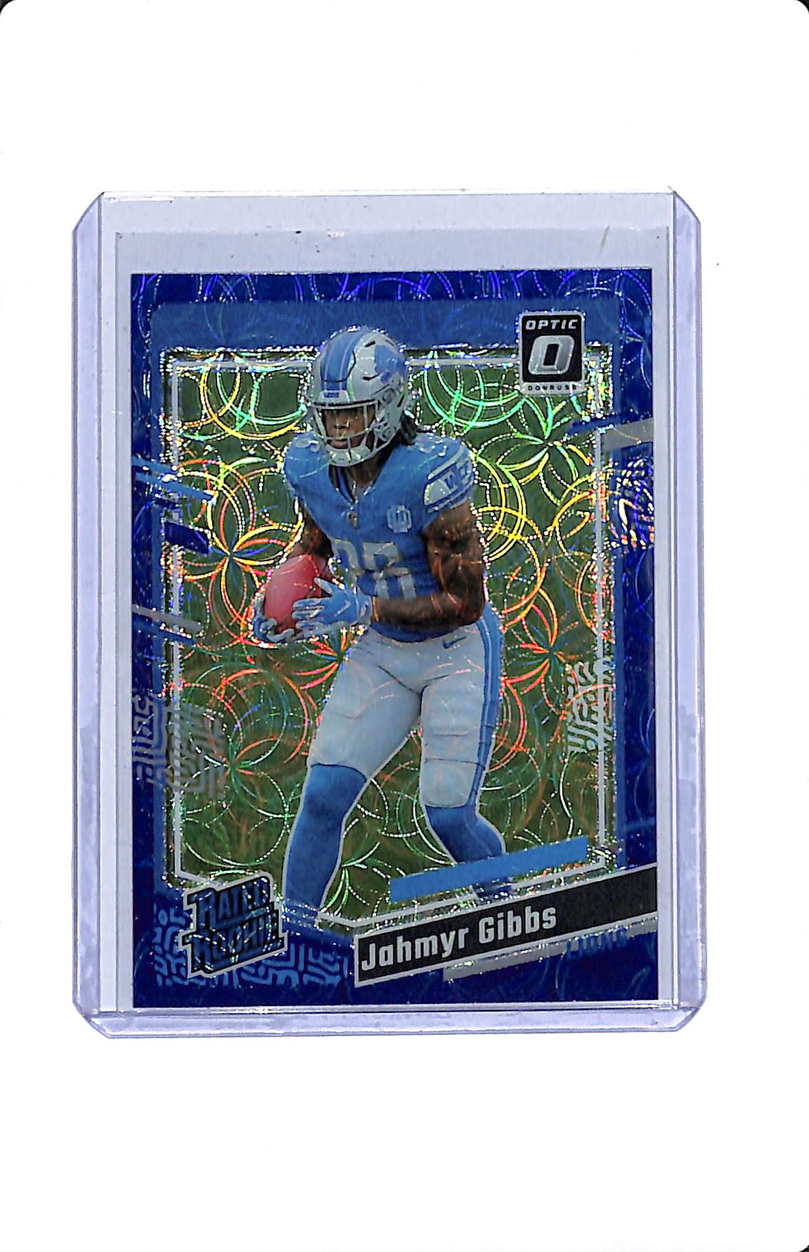 2023 PANINI DONRUSS OPTIC JAHMYR GIBBS BLUE SCOPE RATED ROOKIE