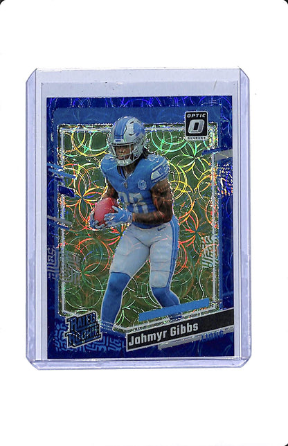 2023 PANINI DONRUSS OPTIC JAHMYR GIBBS BLUE SCOPE RATED ROOKIE