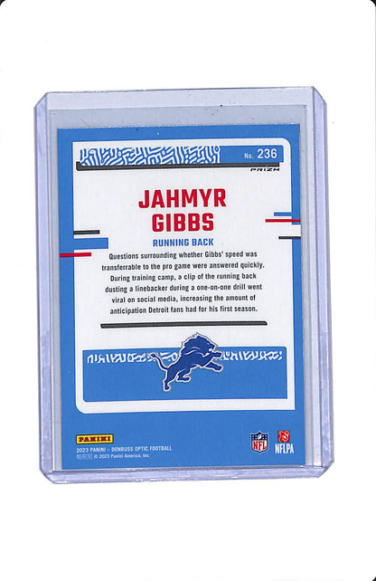2023 PANINI DONRUSS OPTIC JAHMYR GIBBS BLUE SCOPE RATED ROOKIE