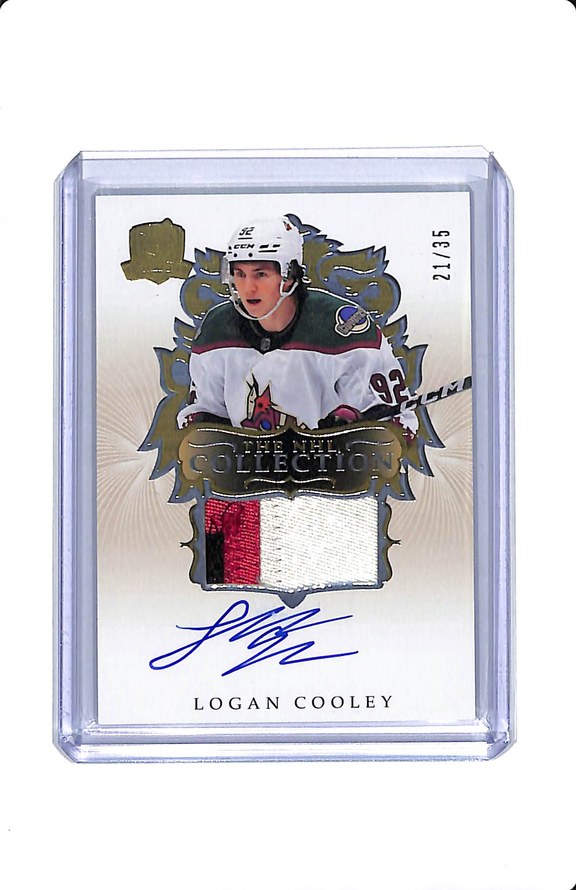 2023-24 THE CUP THE NHL COLLECTION LOGAN COOLEY PATCH AUTO 21/35