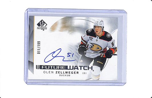 2024-25 UD SP AUTHENTIC FUTURE WATCH AUTO OLEN ZELLWEGER 011/199