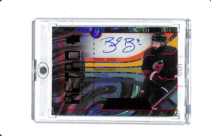 2023 UD CREDENTIALS RETRO TICKET ACCESS AUTO RED BRENT BURNS 05/10