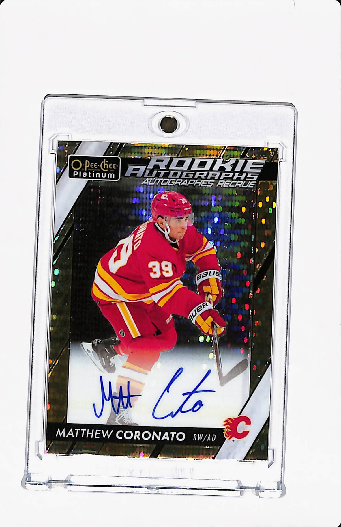 2023-2024 OPC PLATINUM MATTHEW CORONATO SEISMIC GOLD ROOKIE AUTOGRAPH /25 *ON CARD*