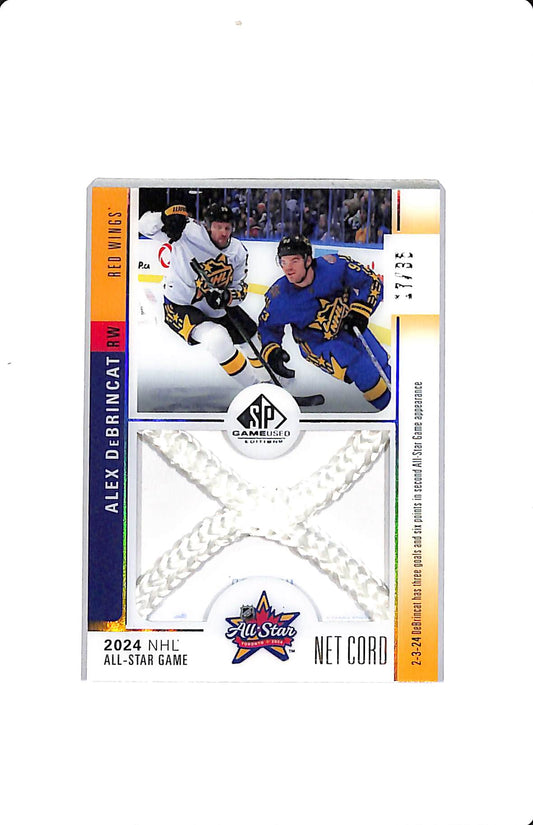 2024-25 UD SP GAME USED ALEX DEBRINCAT NET CORD #ASN-AD /35
