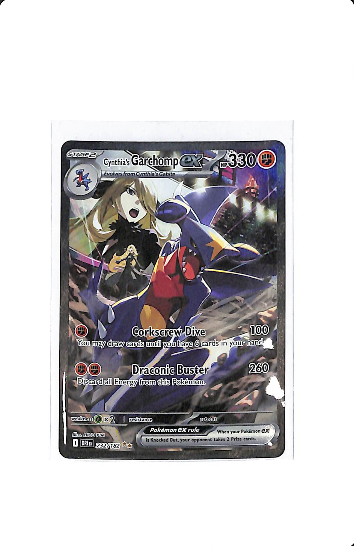 CYNTHIA'S GARCHOMP EX SIR 232/182