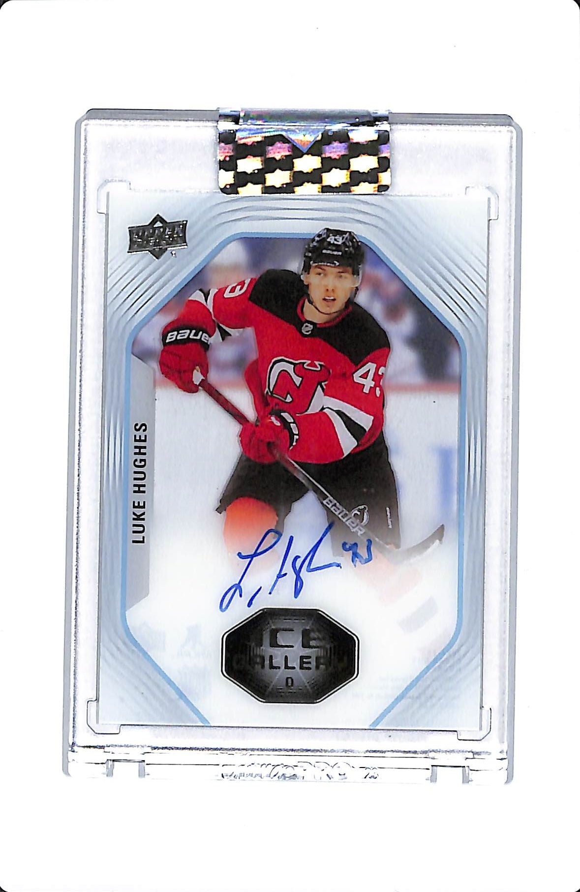 2024-25 UD CLEAR CUT LUKE HUGHES ICE GALLERY AUTOGRAPH #IGA-HU