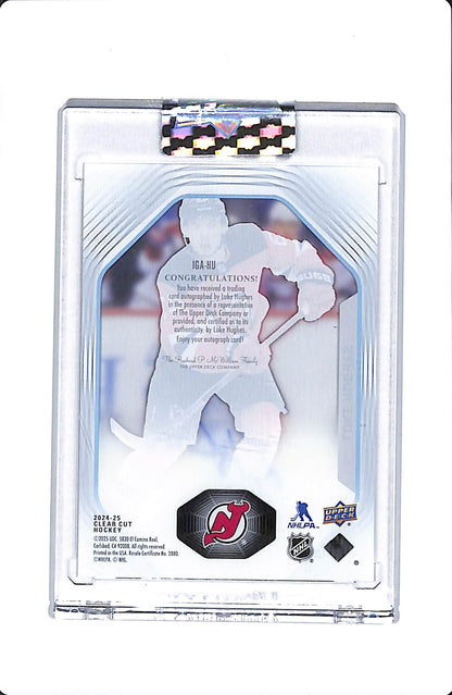 2024-25 UD CLEAR CUT LUKE HUGHES ICE GALLERY AUTOGRAPH #IGA-HU